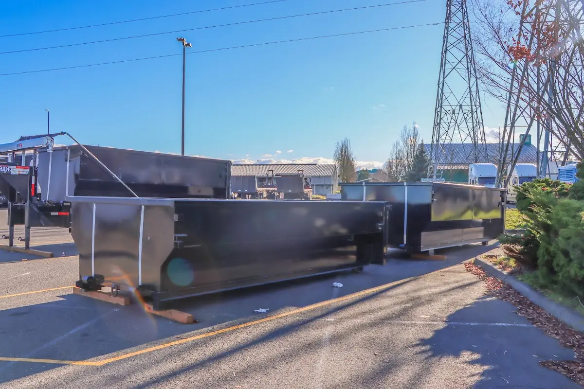 Roll-off dumpster ready for waste disposal at job site for Estate Cleanout Dumpster Rental in Peoria